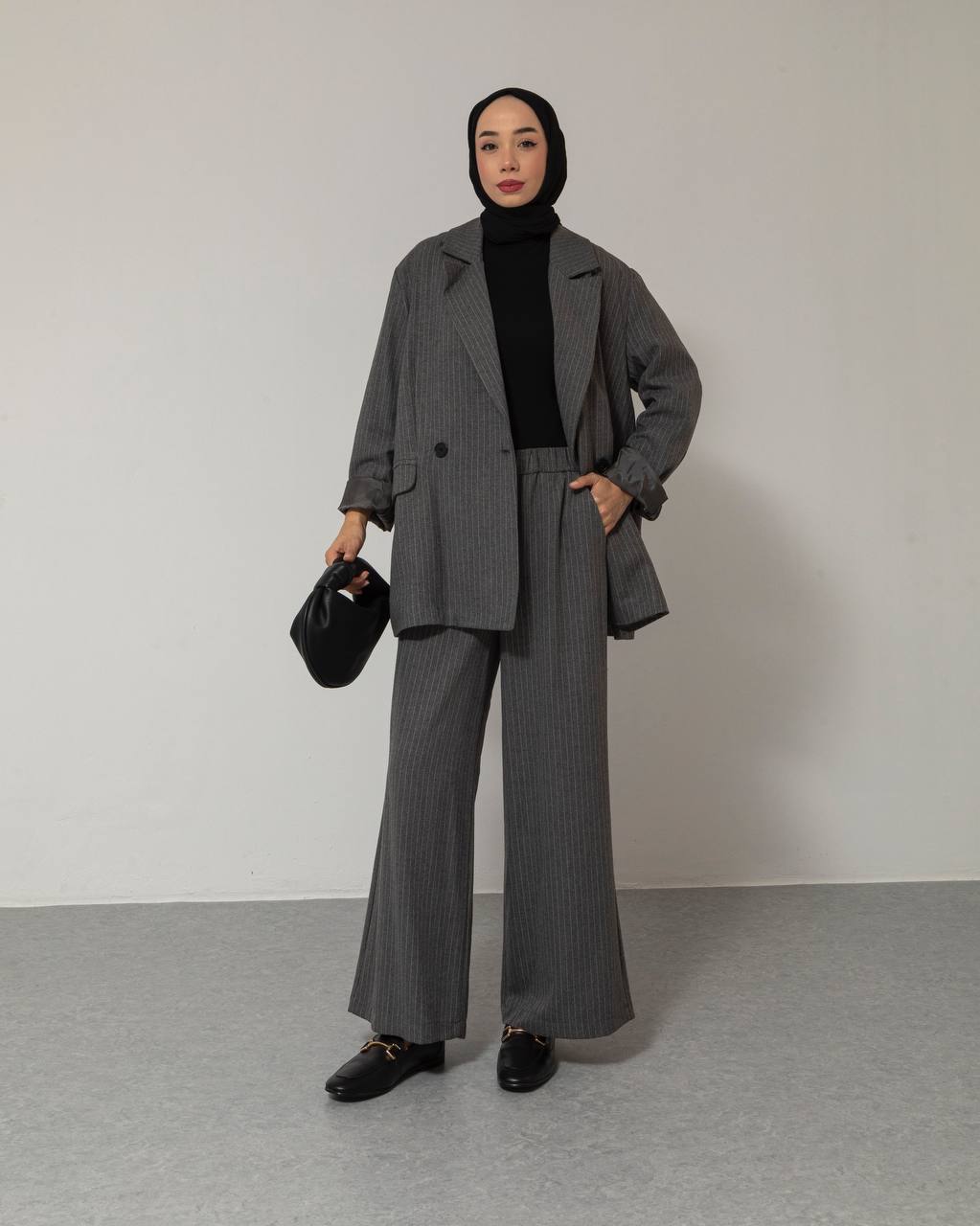 Set blazer en broek grijs